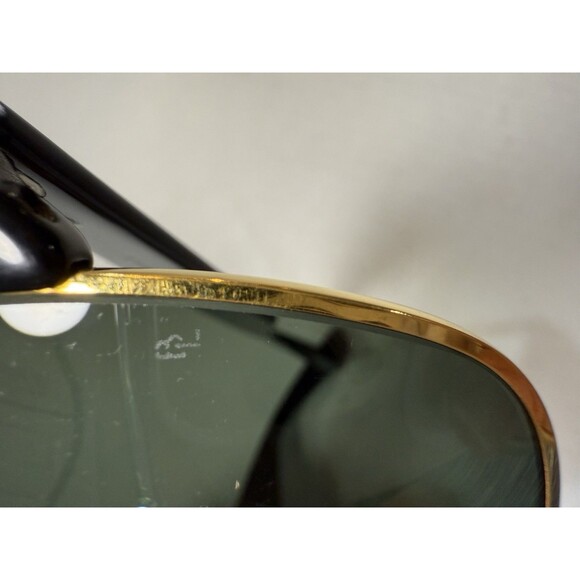 B&L RAY-BAN USA WAYFARER MAX BLACK/GOLD VTG SUNGLASSES G-15 145mm,CASE,CLOTH,BAG - Picture 11 of 16